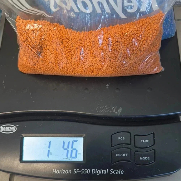 Bulk Beads for Jewelry Making – 1 lb 4.6 oz – Orange & Blue Seed Beads - Picture 3 of 3